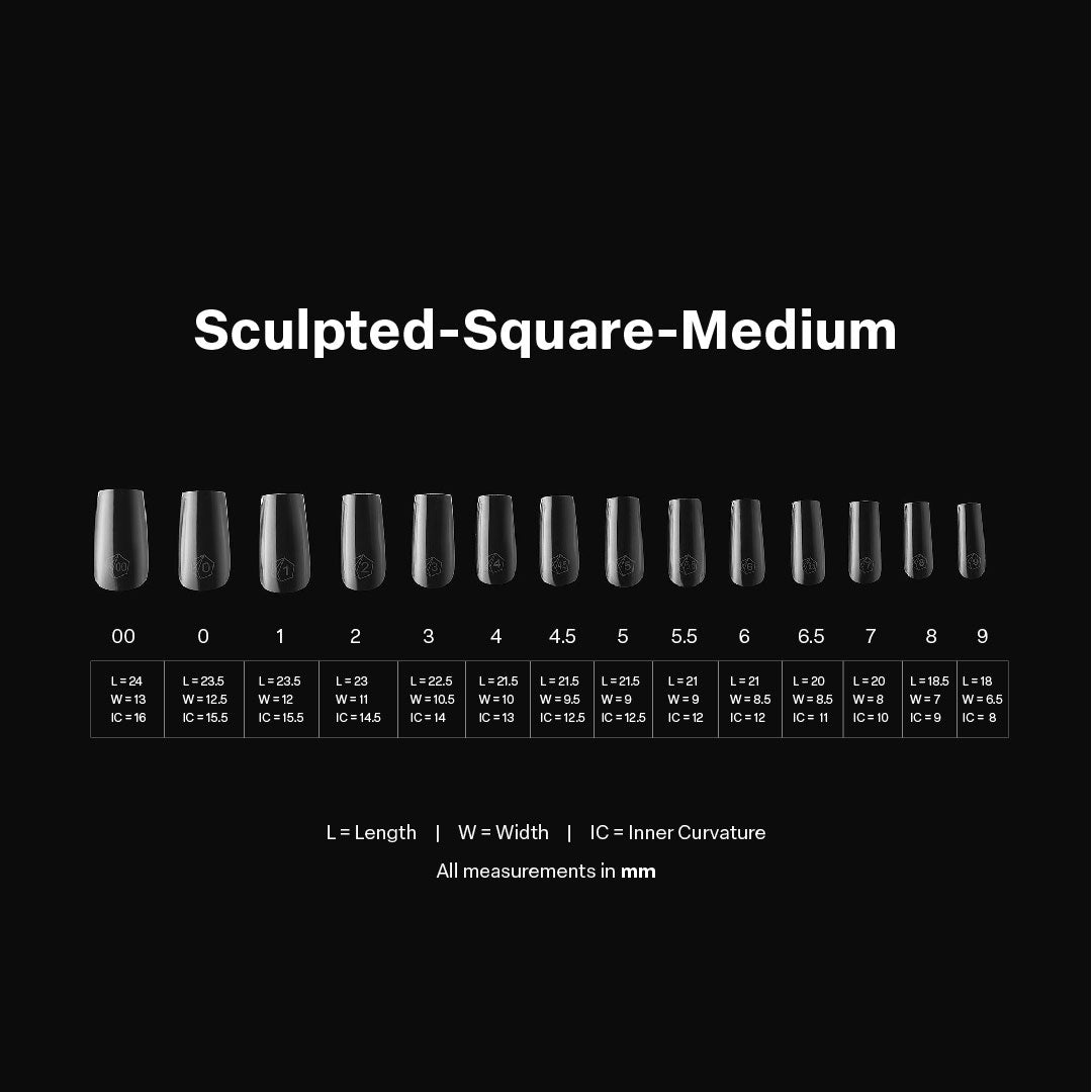 Gel-X® Sculpted Square Medium Box of Tips - Mini (280pcs)