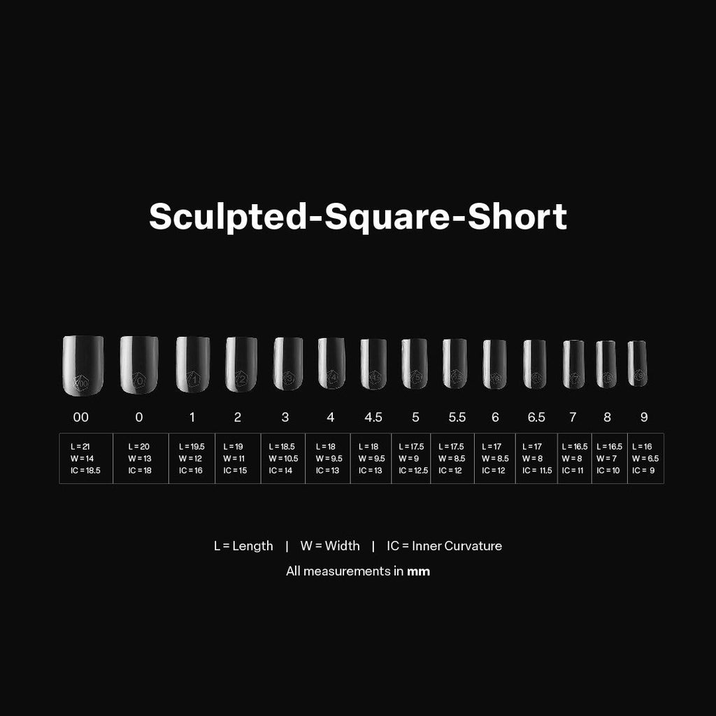 Gel-X® Sculpted Square Short Box of Tips - Pro (600pcs)