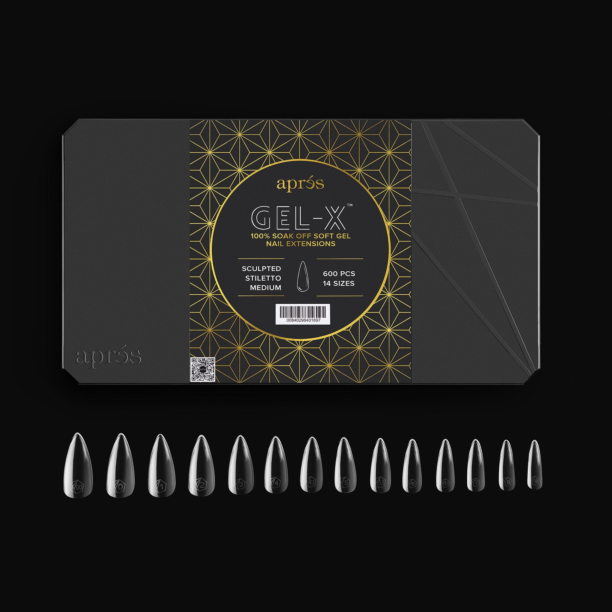 Gel-X® Sculpted Stiletto Medium Box of Tips - Pro (600pcs)