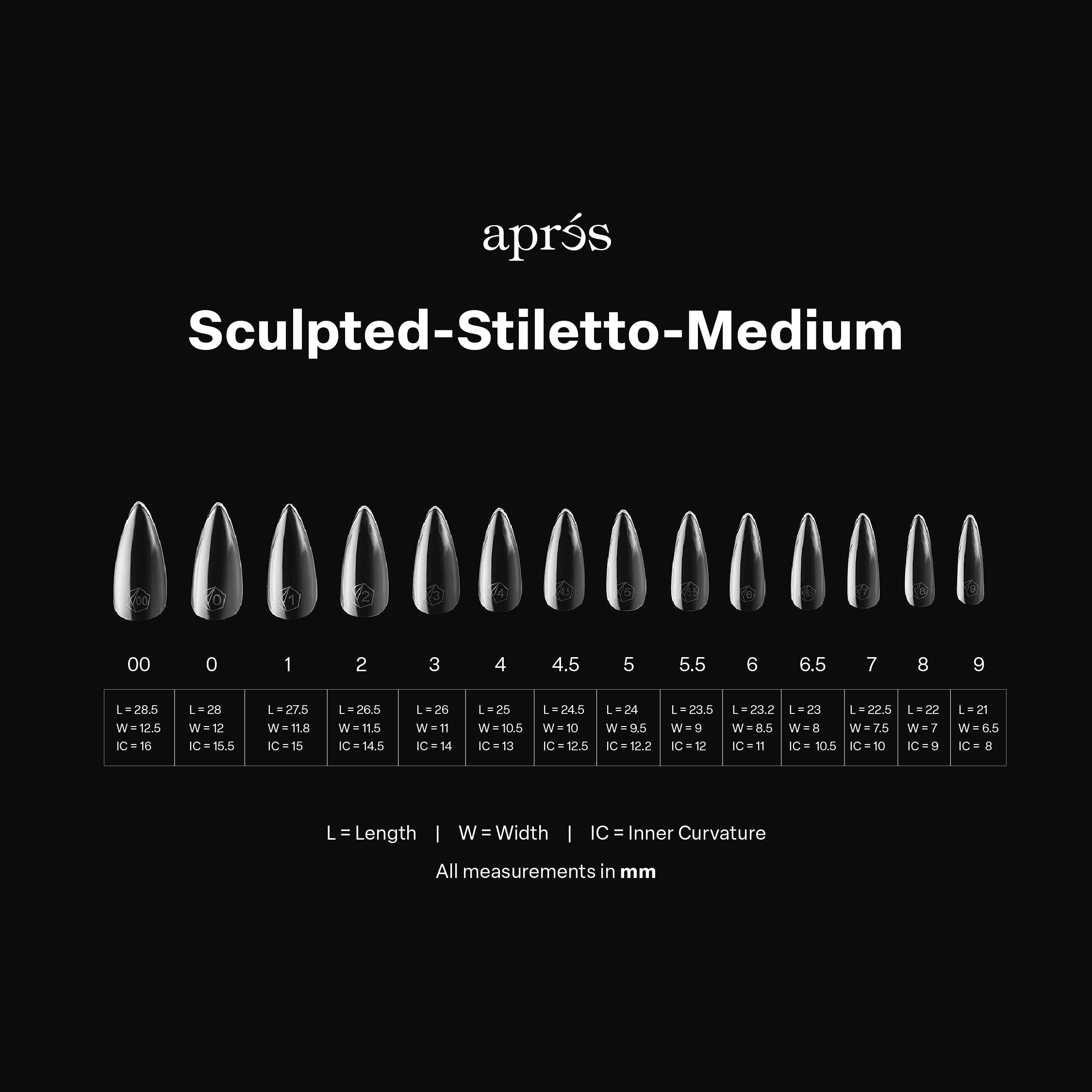 Gel-X® Sculpted Stiletto Medium Box of Tips - Pro (600pcs)