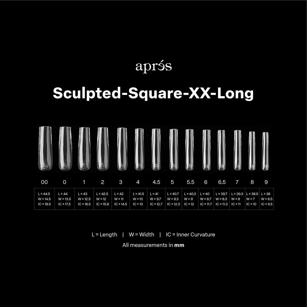 Gel-X® Sculpted Square Extra Extra Long Box of Tips - Mini (210pcs)