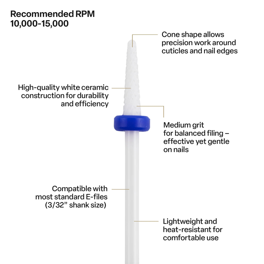 Aprés Cone Bit - M -White Ceramic